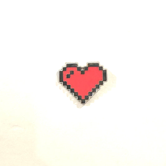 Red Pixel Heart Mini Filler Enamel Pin