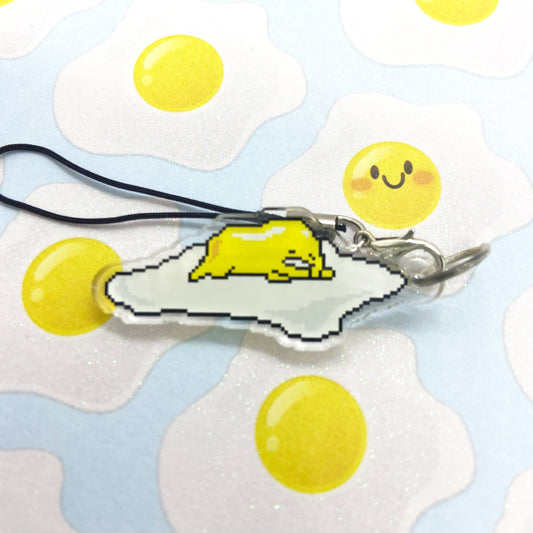 Lazy Egg Acrylic Charm Ollybits Pixel Art