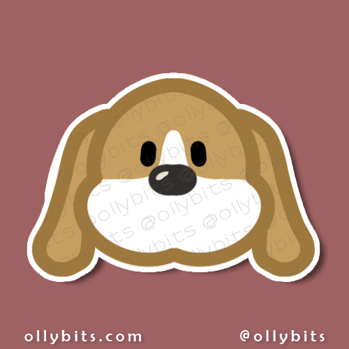 Farm Doggo Vinyl Sticker (2") Ollybits Pixel Art