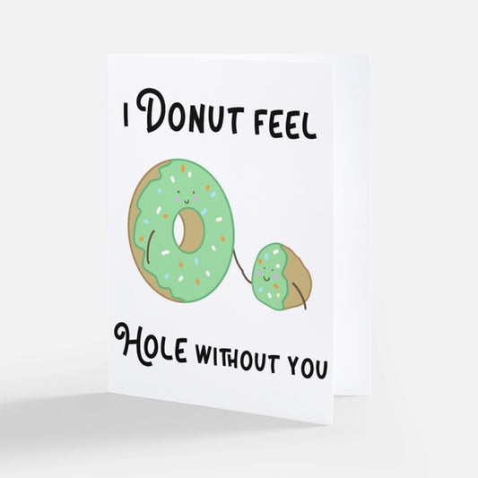 I Donut Feel Hole Without You Greeting Card Ollybits Pixel Art
