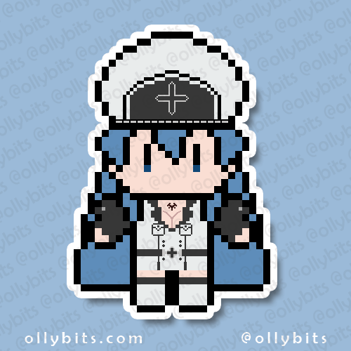 Ice Queen Matte Vinyl Sticker (2") Ollybits Pixel Art