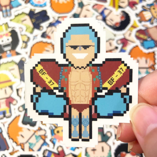 Superrrrrr Pervert Pirate Vinyl Sticker (2") Ollybits Pixel Art