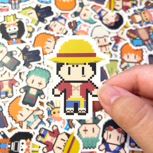 King of Pirates Vinyl Sticker (2") Ollybits Pixel Art