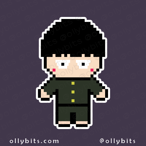 Psycho Helmet Vinyl Sticker (2") Ollybits Pixel Art