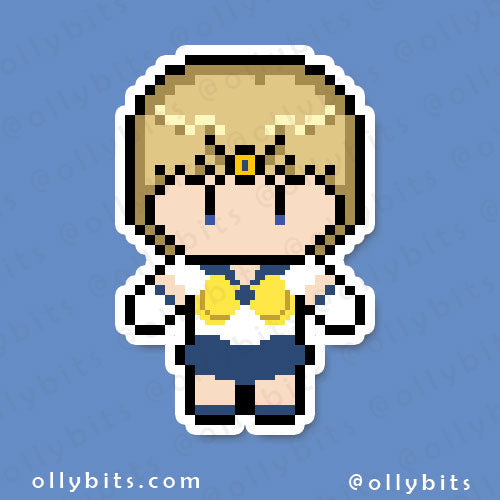 Sky Warrior Vinyl Sticker (2") Ollybits Pixel Art