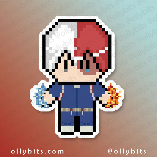 Icy Hot Hero Vinyl Sticker (2") Ollybits Pixel Art